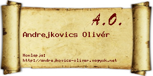 Andrejkovics Olivér névjegykártya